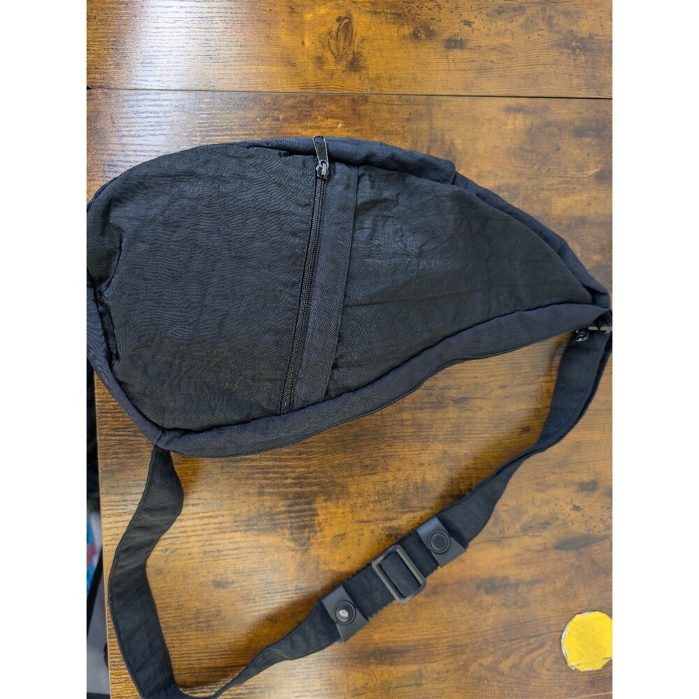 VTG AmeriBag Healthy Back Bag Small Black Nylon Sling Crossbody Backpack 90s 17"